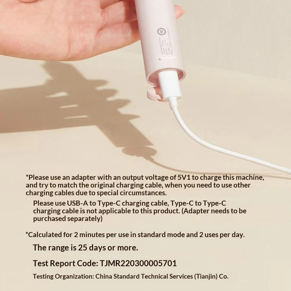 XIAOMI Mijia T200 Sonic Electric Toothbrush IPX7 Waterproof 31000VPM 2 Modes Type-C Charging Automatic Tooth Brush Gift (Chinese Version) - Blue - 3
