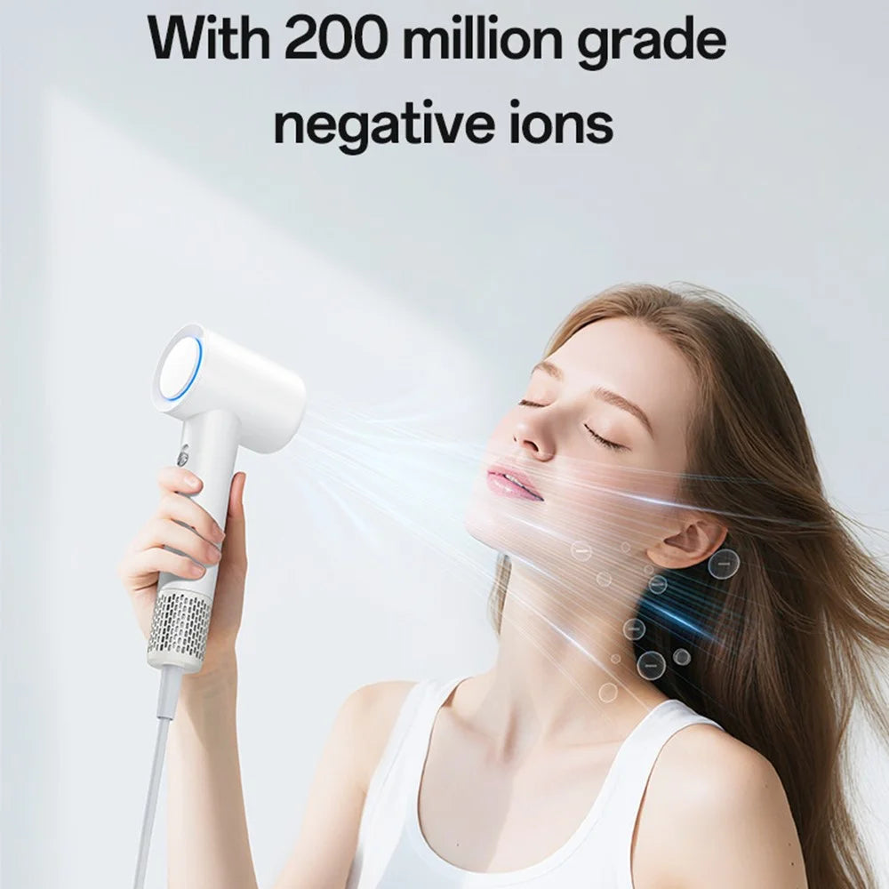 YESIDO MG22 High Speed Hair Dryer 100000RPM Brushless Motor Ionic Technology Blow Dryer - White / EU Plug - 3