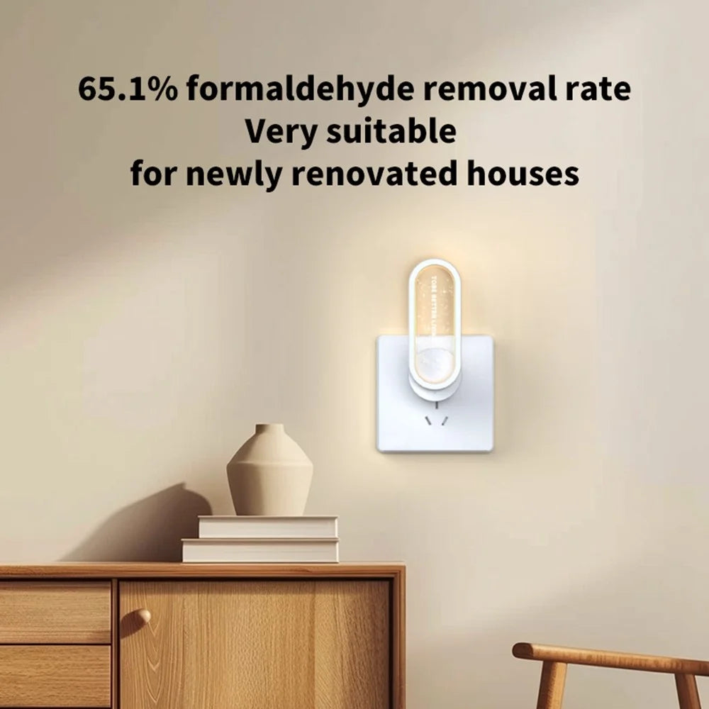 TS-29 Negative Ion Air Purifier Intelligent Frequency Conversion Mini Indoor Freshener for Formaldehyde / Smoke Removal - White / EU Plug - 5