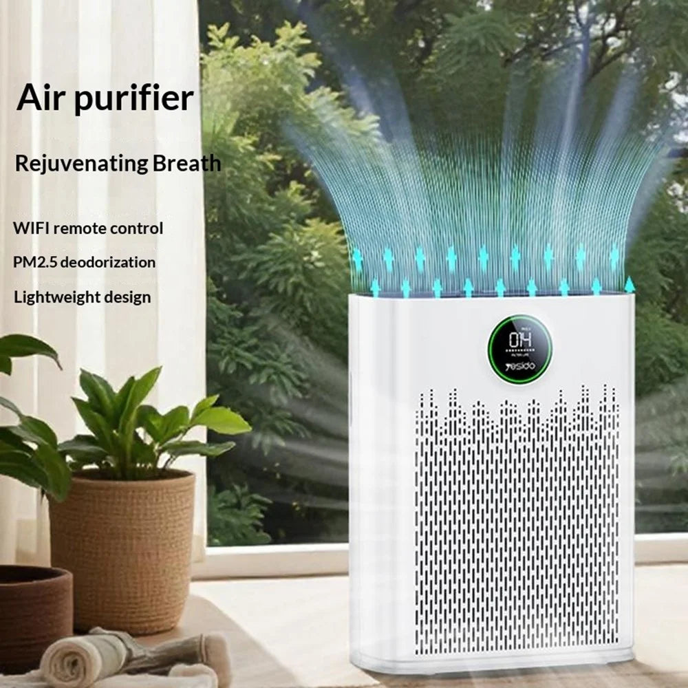 YESIDO EC23 Air Purifier WiFi Smart Triple Filtration PM2.5 Monitor Ultra-Quiet Formaldehyde Remover Air Cleaner - White / EU Plug - 2