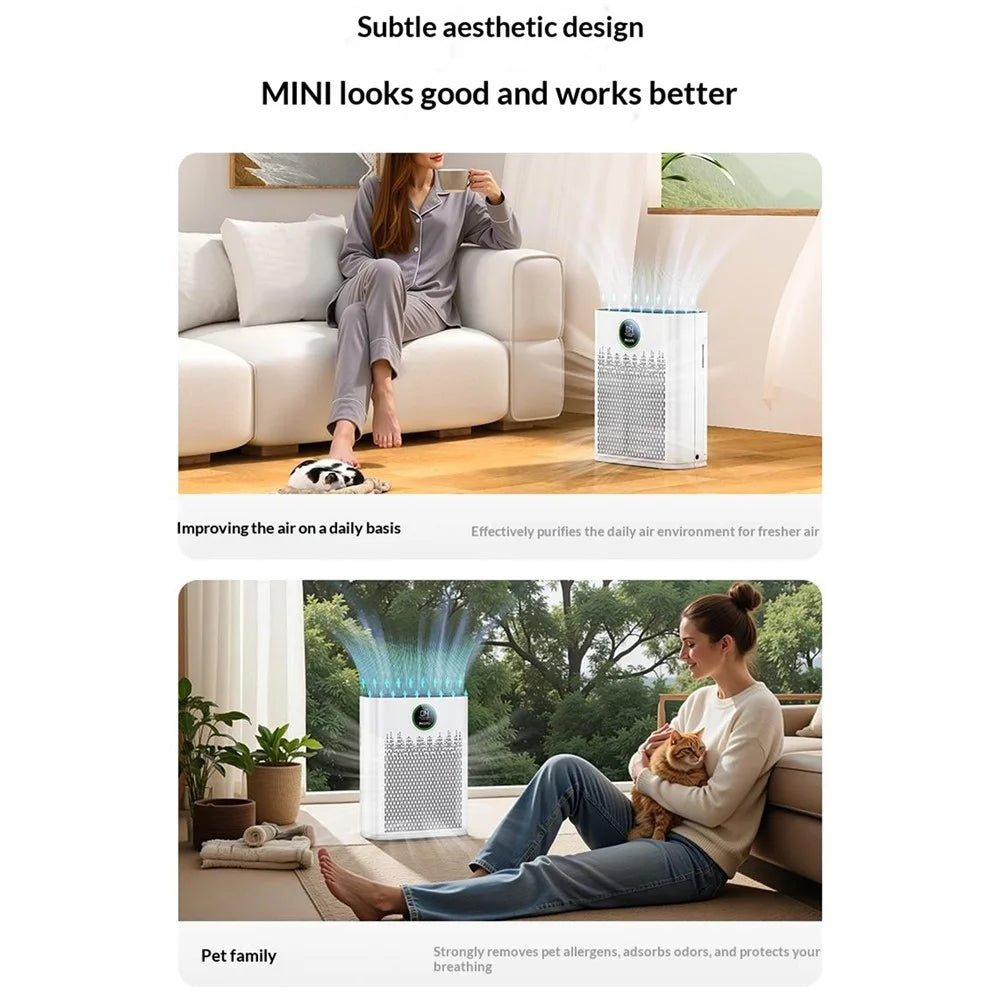 YESIDO EC23 Air Purifier WiFi Smart Triple Filtration PM2.5 Monitor Ultra-Quiet Formaldehyde Remover Air Cleaner - White / EU Plug - 7
