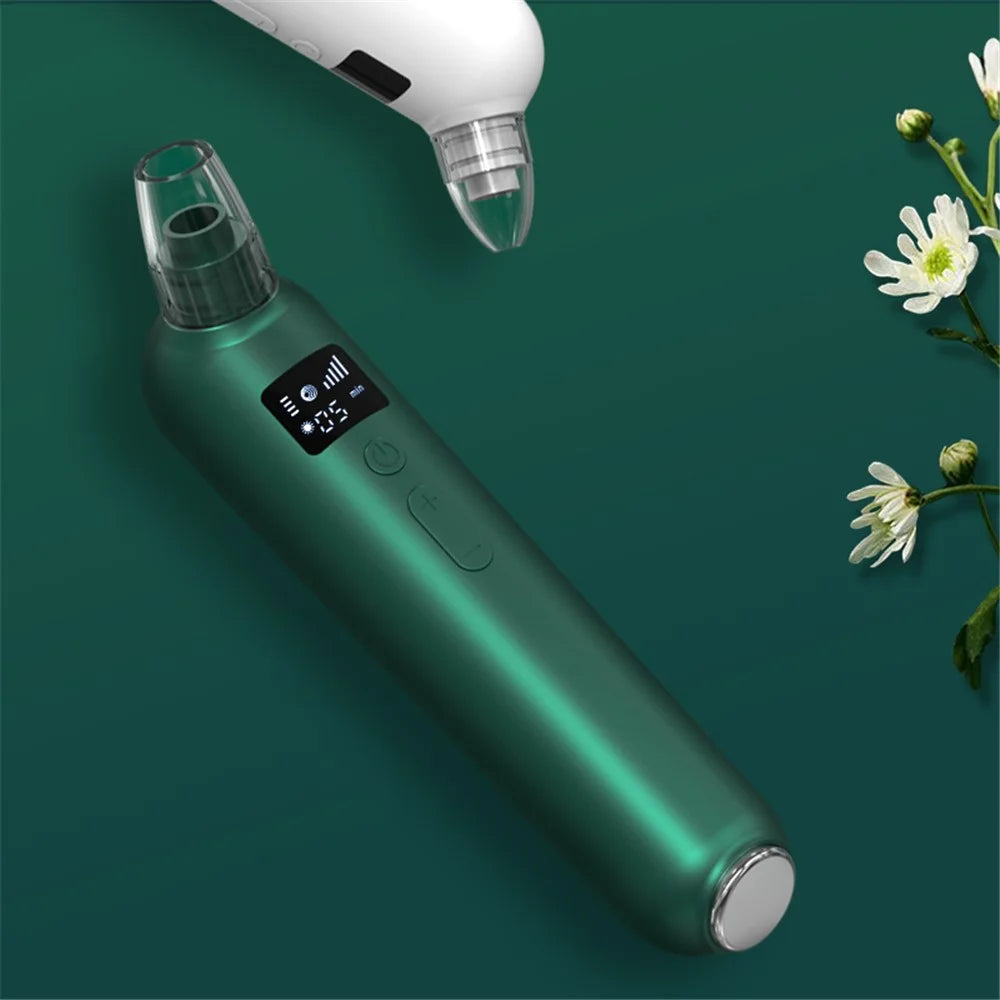 HX-04 Facial Blackhead Remover Electric Acne Vacuum Cleaner Black Spots Pore Cleaning Tool Gift - Green - 3