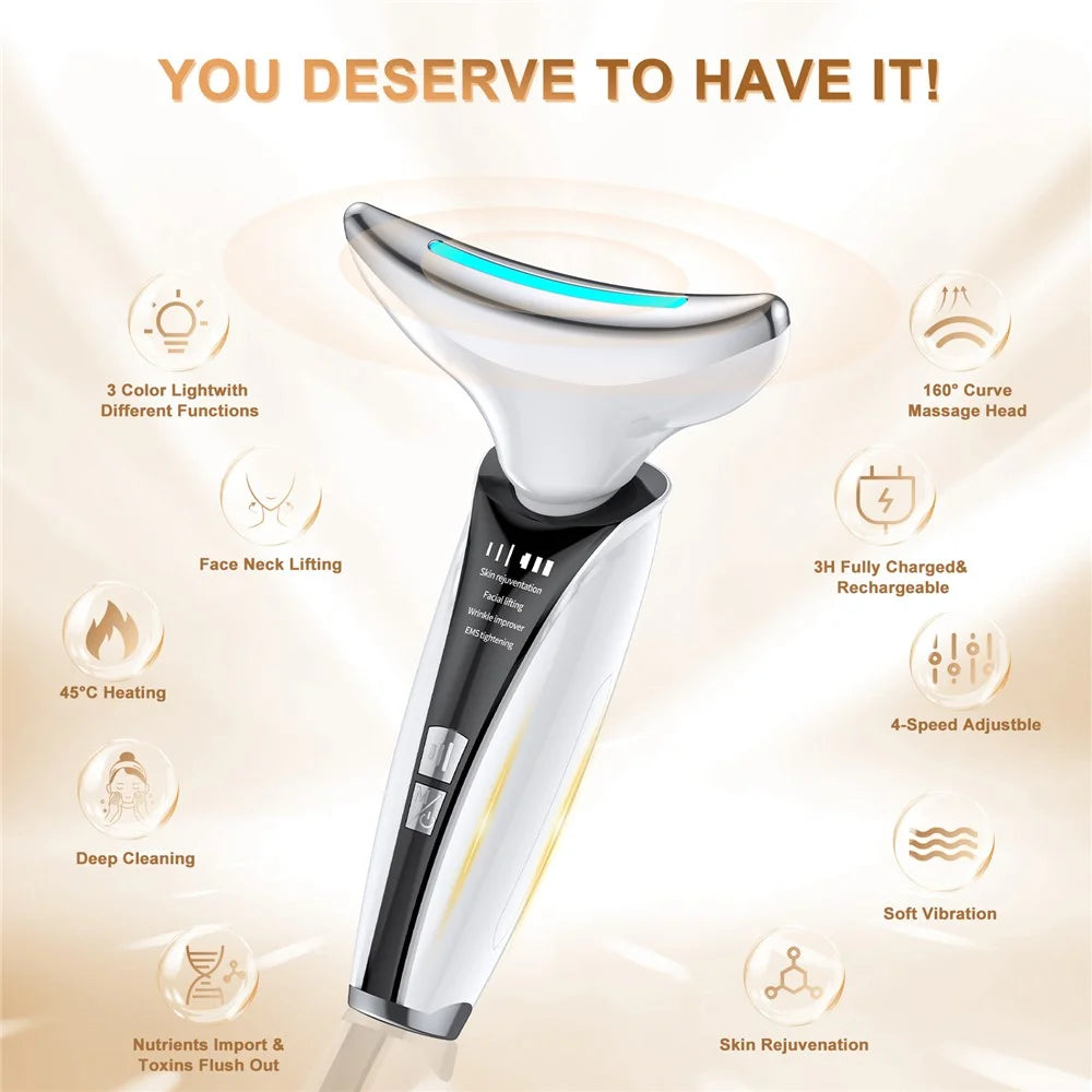 K318 EMS Neck Massager Face Lifting Wrinkle Removal Anti Aging Skin Care Beauty Device Gift - 7