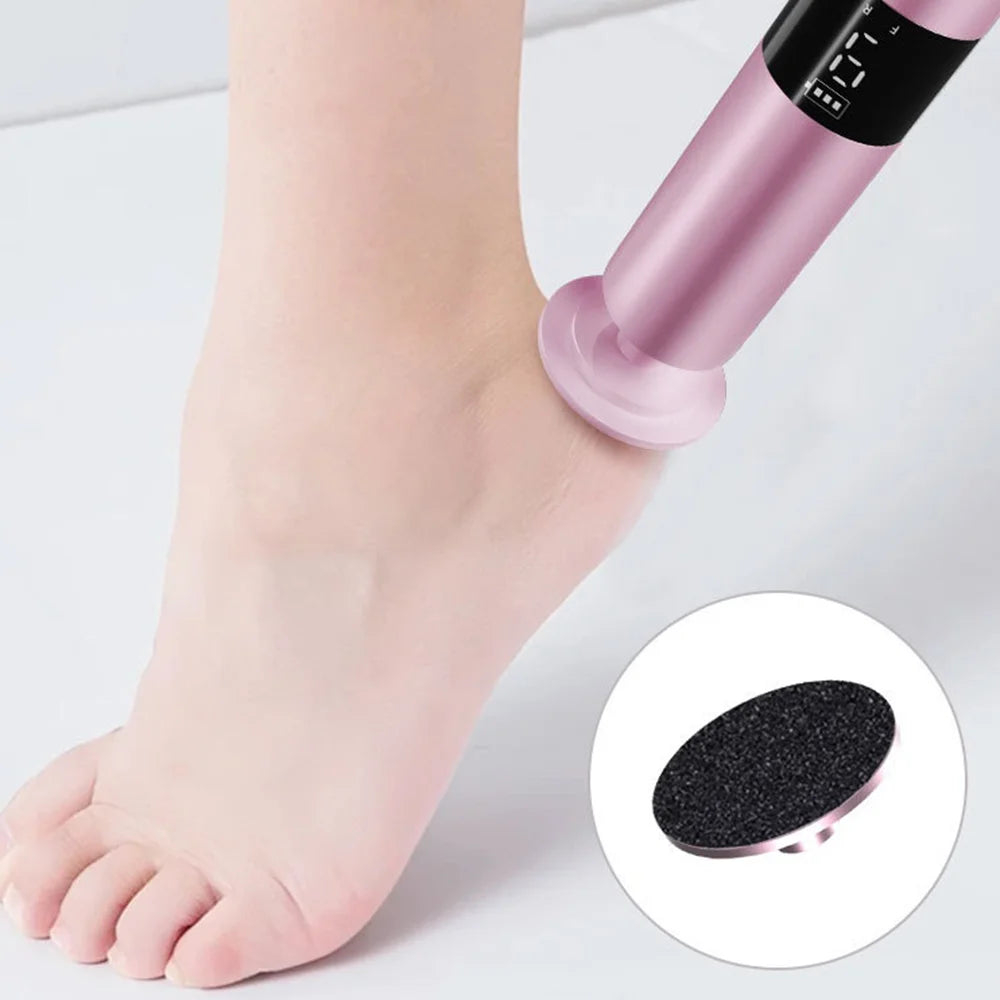 GML-21 Electric Foot File 9 Speed Levels Dead Skin Callus Remover LCD Display Pedicure Tool for Salon Home - Black - 4