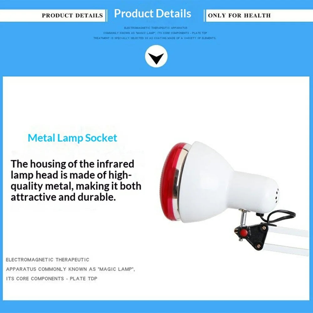 XL-811B Desktop Infrared Heat Therapy Lamp 100W 220V with Adjustable Arm for Pain Relief - 2