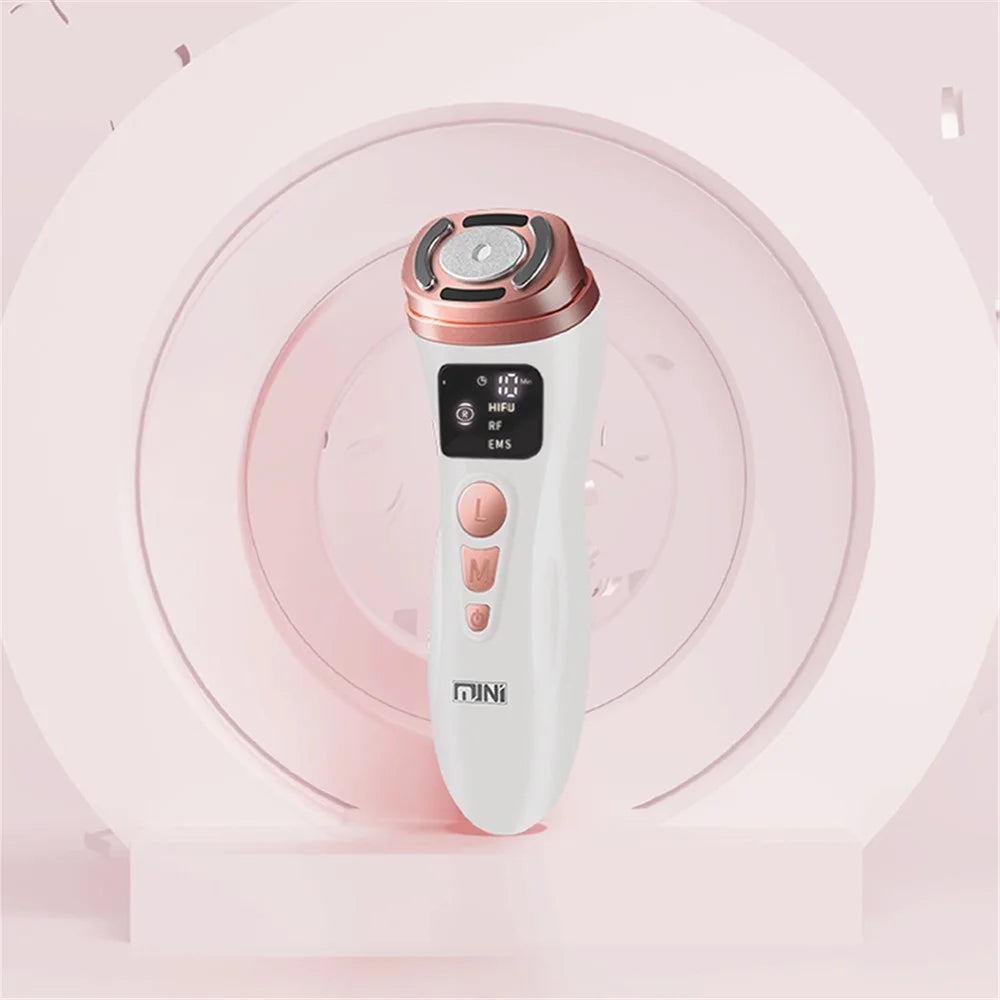 Mini Ultrasonic Facial Massager Radio Frequency Instrument Face Lifting Firming Rejuvenation Beauty Device - US Plug - 3