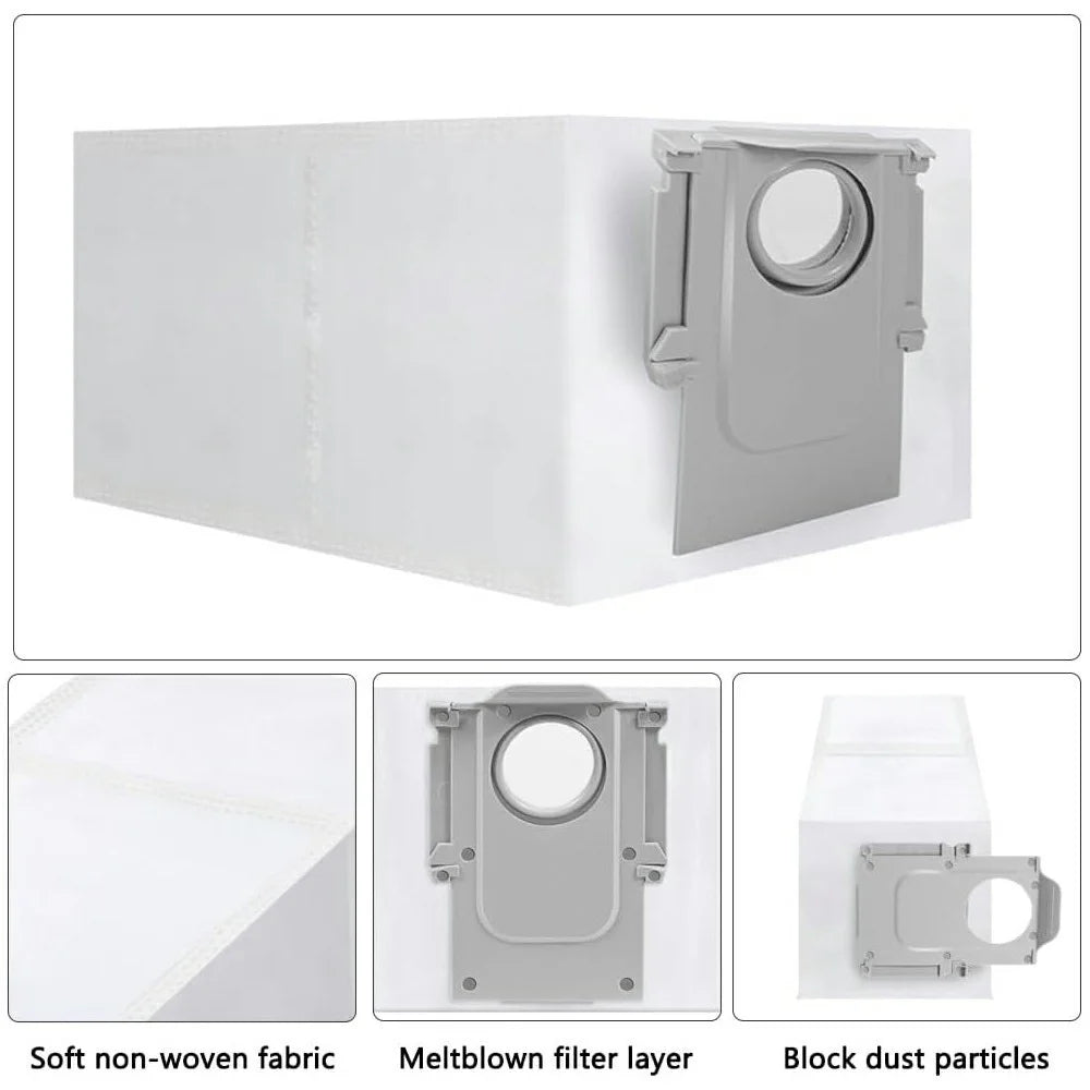Dust Bags For Roborock T7S / T7S+ / G20 / G10 / G10S / G10S Pro / G10S Pure / S7 / S7 Max / S70 / S75 Robot Vacuum Cleaner Accessories - 5
