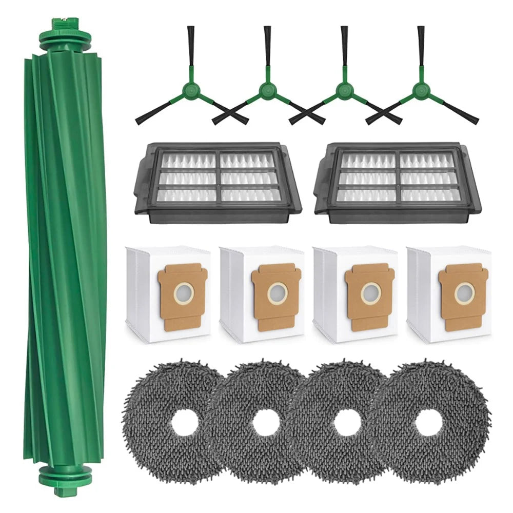 JUNSUNMAY 15Pcs / Set For iRobot Roomba Plus 505 Combo / 405 Combo Replacement Parts Kit with Main Brush Filter Dust Bag Mop Pad - 1