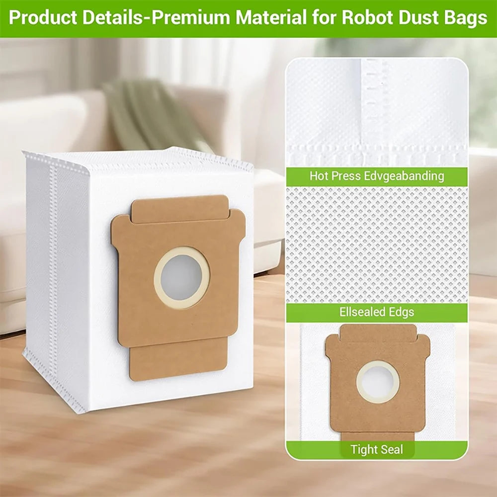 JUNSUNMAY 6Pcs For iRobot Roomba Plus 505 Combo / 405 Combo 2.8L Dust Bags Robot Vacuum Replacement Part - 4