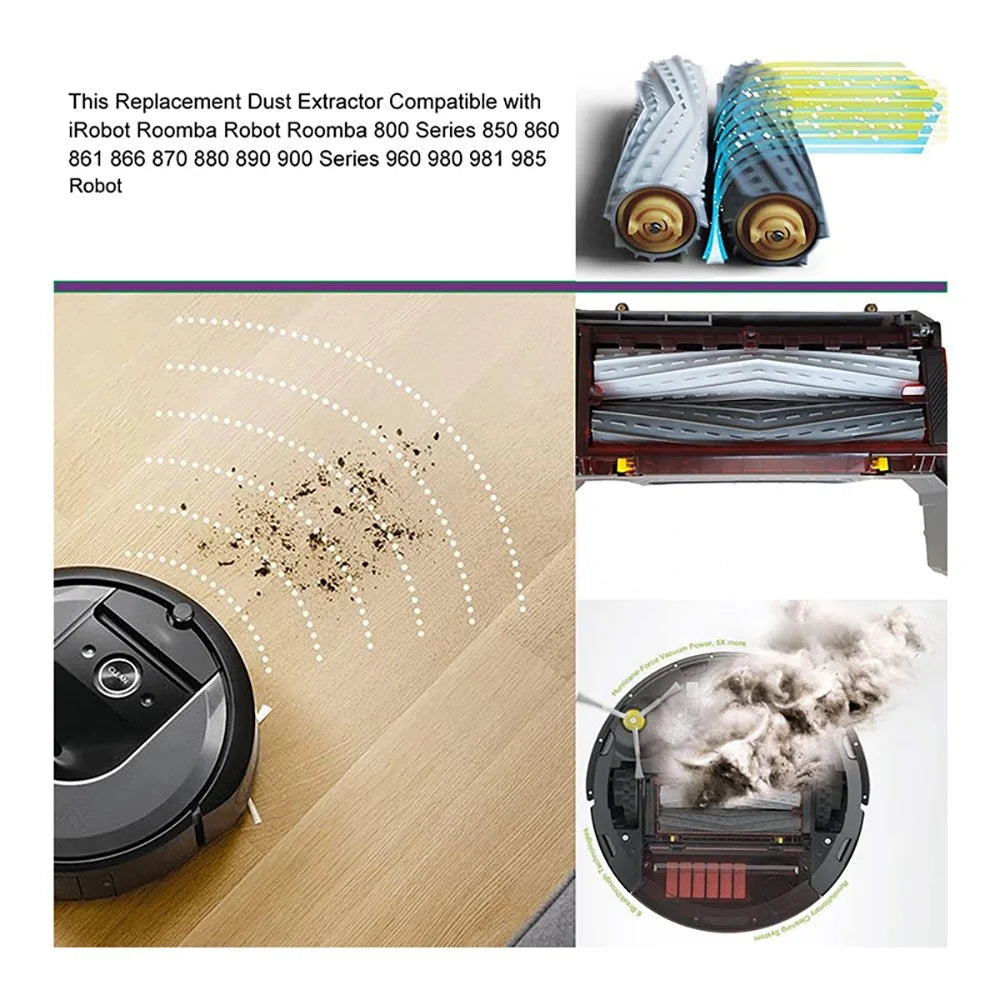 JUNSUNMAY 1 Set Main Brush for iRobot Roomba 860 / 870 / 880 / 960 / 980 Robot Vacuum Replacement Part - 5