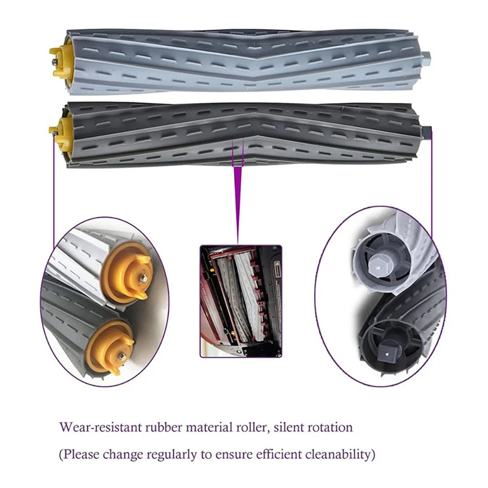 JUNSUNMAY 2 Sets Main Brush for iRobot Roomba 860 / 870 / 880 / 960 / 980 Robot Vacuum Replacement Part - 4