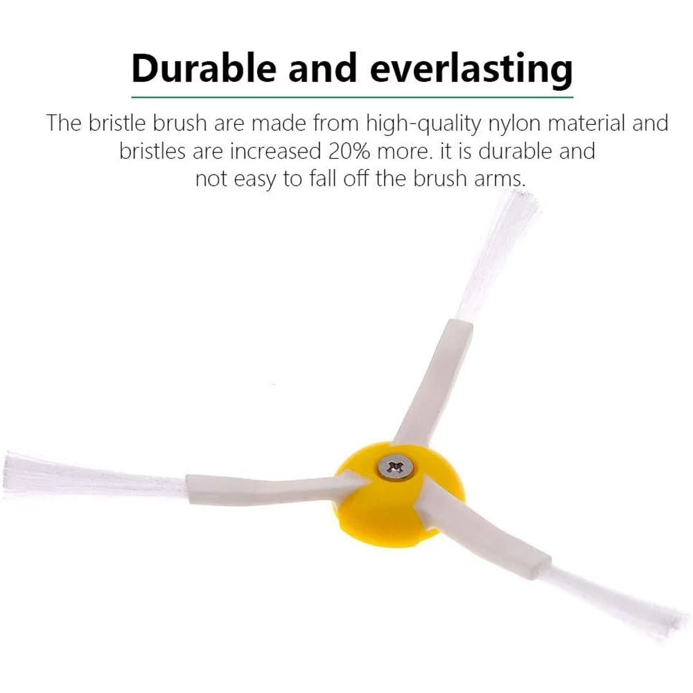 JUNSUNMAY 6Pcs Nylon Bristles Side Brush for iRobot Roomba 700 / 770 / 780 / 790 Robot Vacuum Replacement Parts - 4
