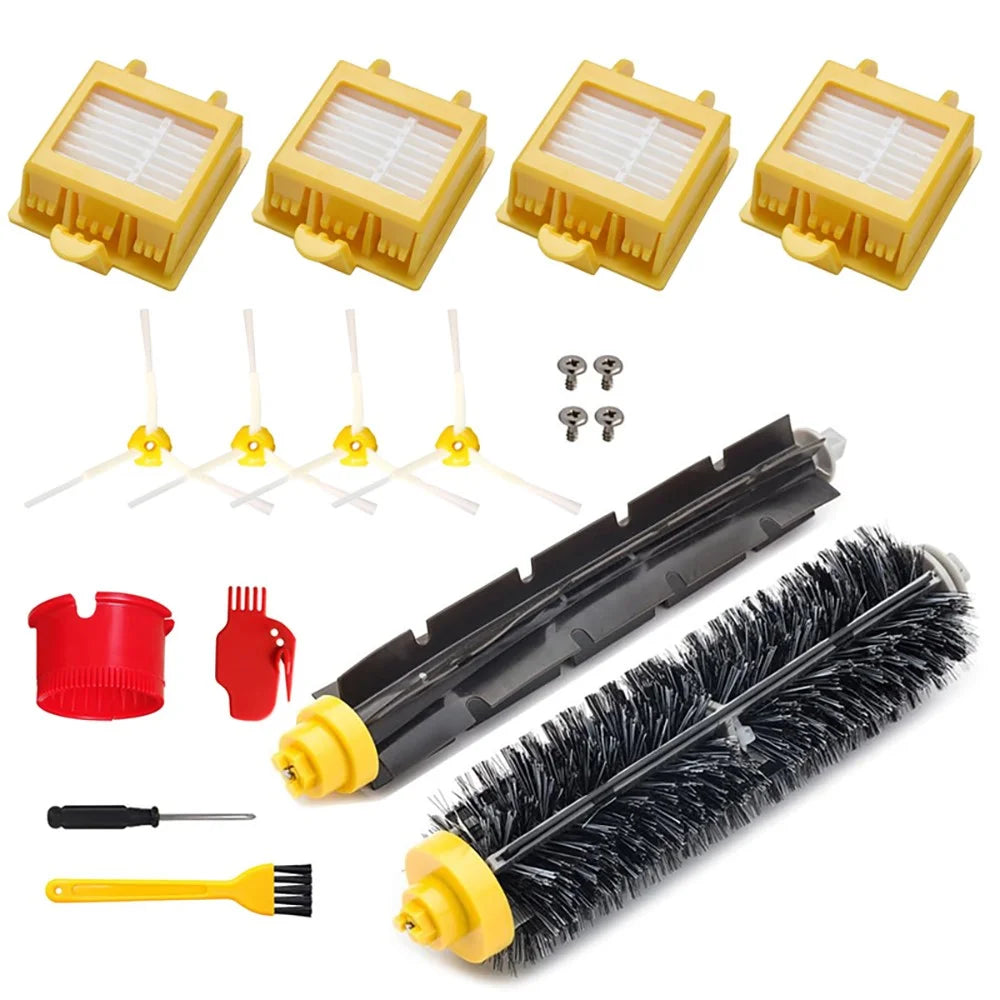 JUNSUNMAY 14Pcs / Set Replacement Parts Kit for iRobot Roomba 700 / 770 / 780 / 790 with Main Brush Filter Cleaning Tools - 1