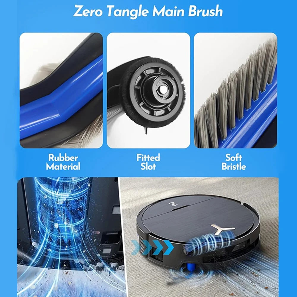 JUNSUNMAY 8Pcs / Set For Ecovacs Deebot X9 Pro Omni / X9 Pro Main Brush Filter Dust Bag Replacement Parts Kit Robot Vacuum Accessories - 7