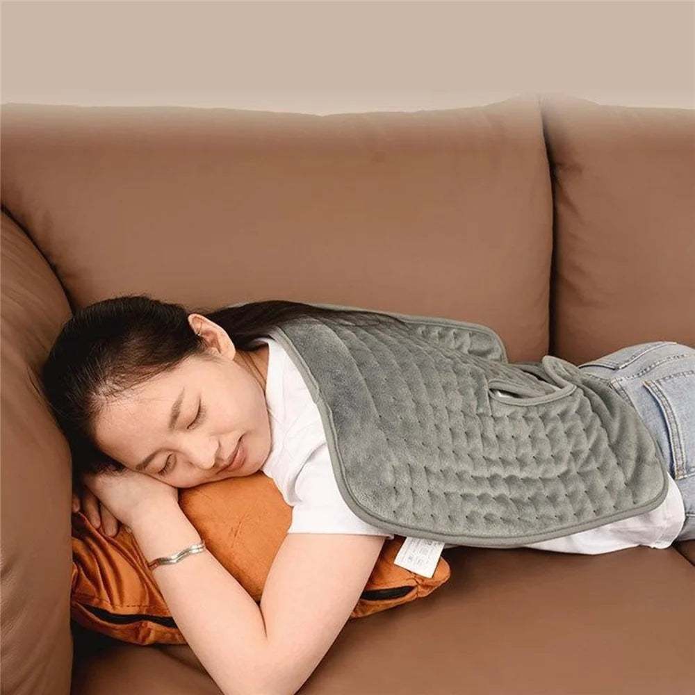HP4555 Heated Shoulder Wrap Electric Blanket for Winter Electric Heating Pad 6 Temperature Settings Timer Function - Grey / US Plug - 3