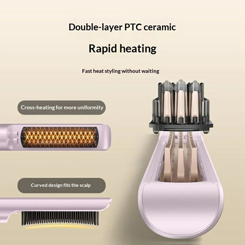 YESIDO MG33 EU Plug Hair Straightener Brush Smart Temperature Control Negative lon Hair Straightening Comb - 5