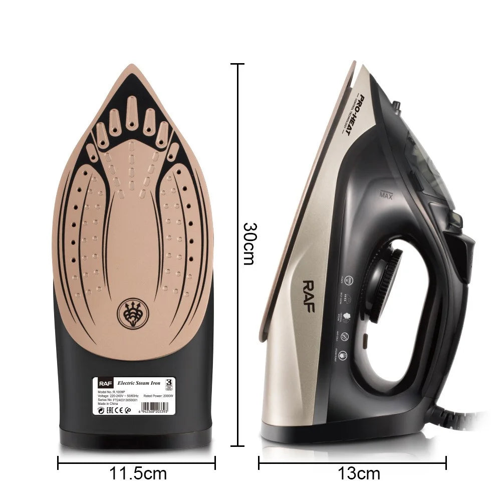 RAF 1009 Electric Steam Iron 2000W Temperature Control Ceramic Soleplate Clothes Iron, EU Plug / 220V - Purple - 5