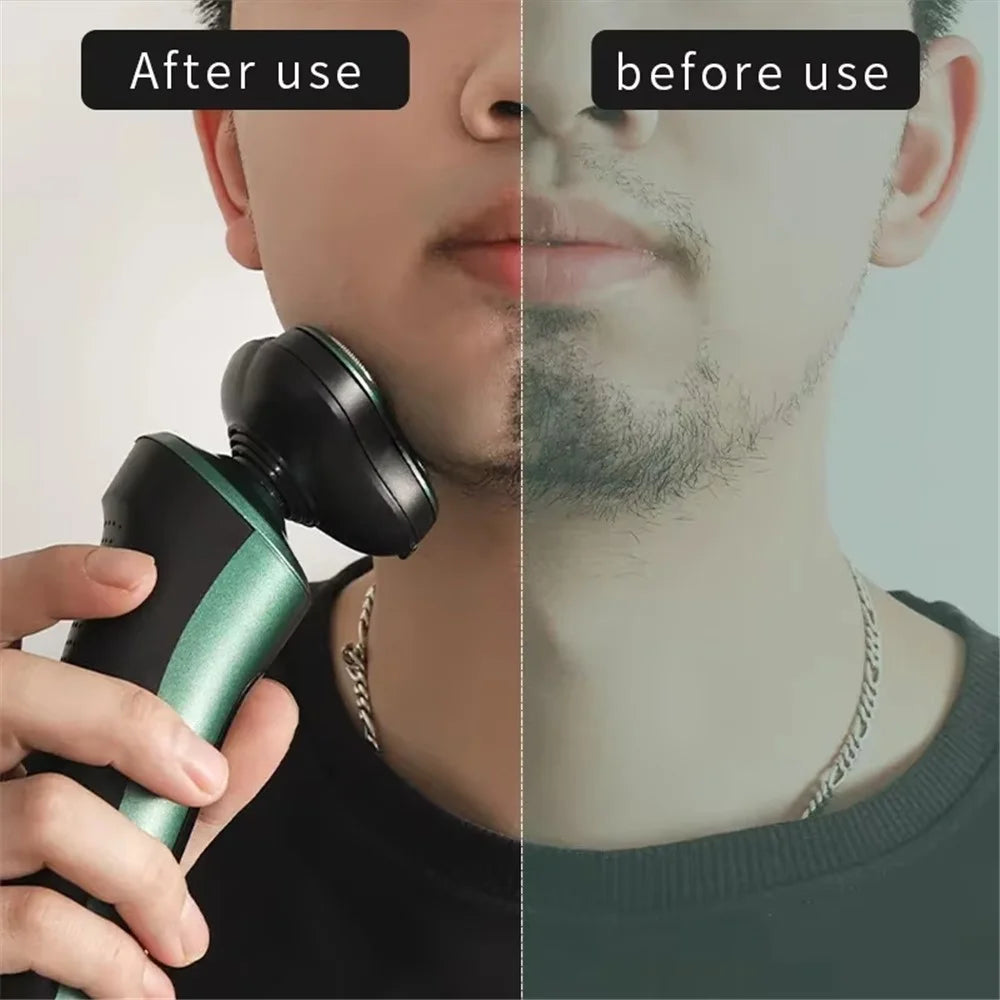 SR700 4 In 1 Electric Shaver USB Rechargeable Smart Digital Display 3 Floating Heads Washable Razor - 4