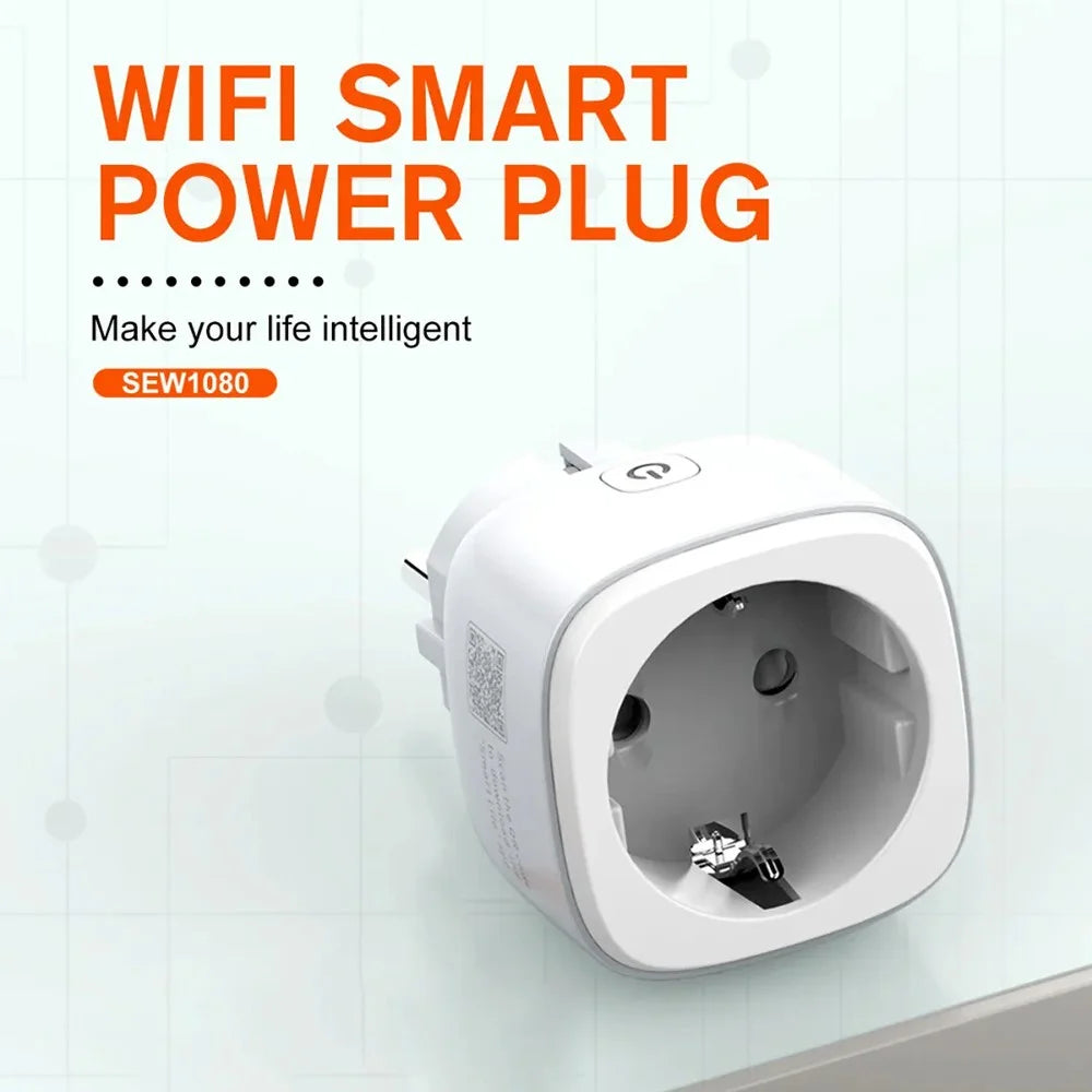 LDNIO SEW1080 Smart WiFi Power Plug Remote Control Scheduled Timer Meter Power Socket Wall Charger for Home Office - White / EU Plug - 2