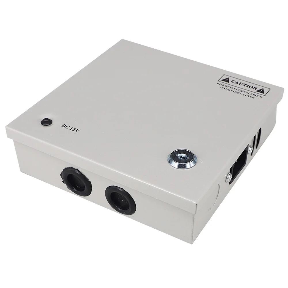 SOMPOM 4 Ports 4CH Output 5A 12V DC CCTV Distributed Power Supply Box for Security Camera - 6