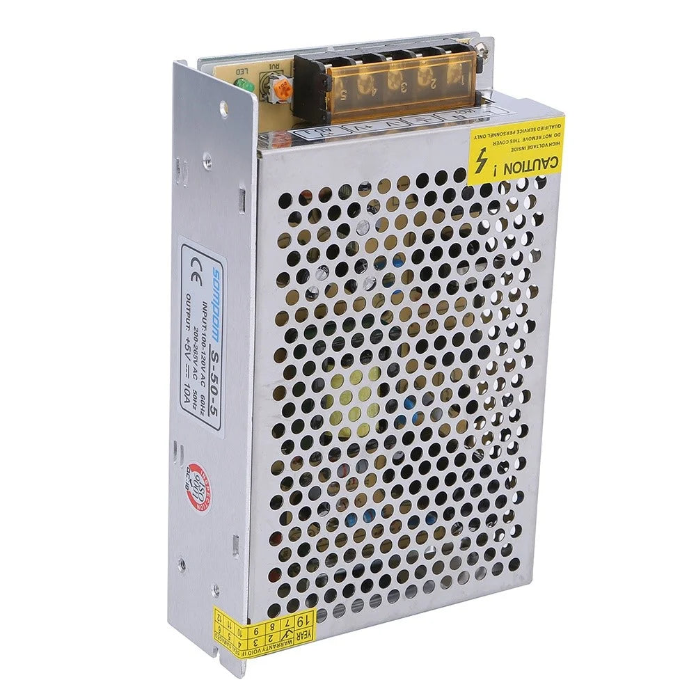 SOMPOM S-50-5 5V 10A 50W Power Supply Switch Drive LED Strip Power Source for Display Lighting Monitor - 2