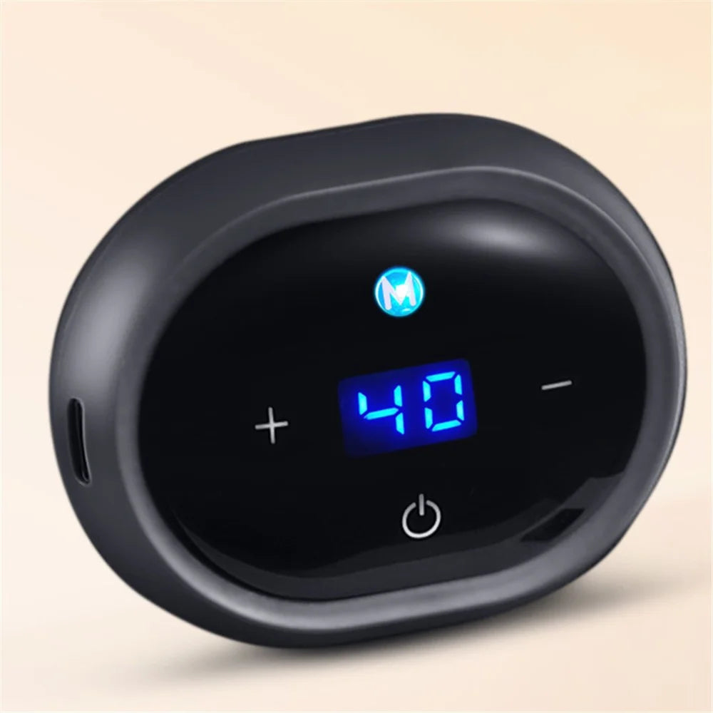 D108 Electric Heating Vibration Massager Waist Belt Hot Compress Abdomen Uterus Warm Waistband - Black - 5