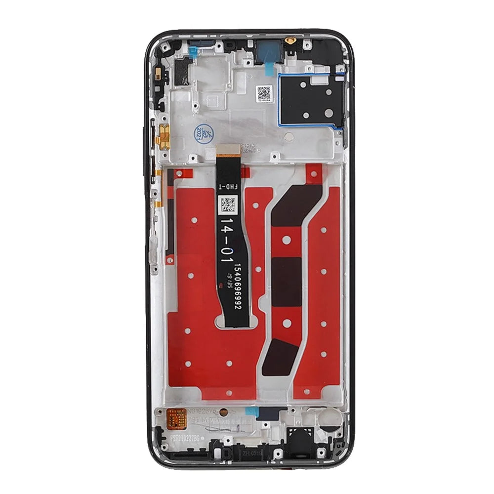 For Huawei P40 lite 4G/nova 6 SE LCD Display Screen and Digitizer Assembly + Frame Replacement Parts (without Logo) - Black - 2