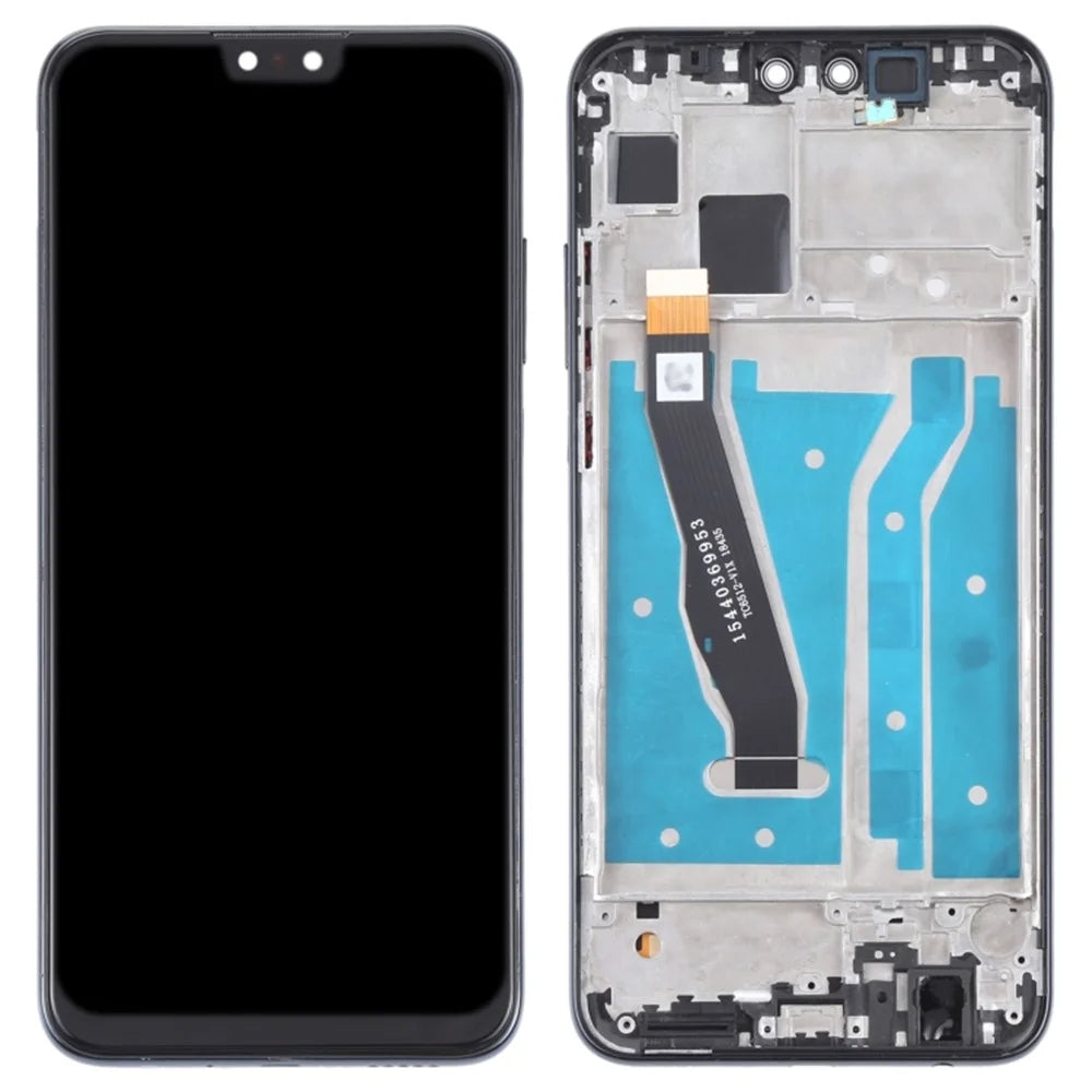 Grade B LCD Screen and Digitizer Assembly + Frame Replacement (without Logo) for Huawei Y8s - Black - 1
