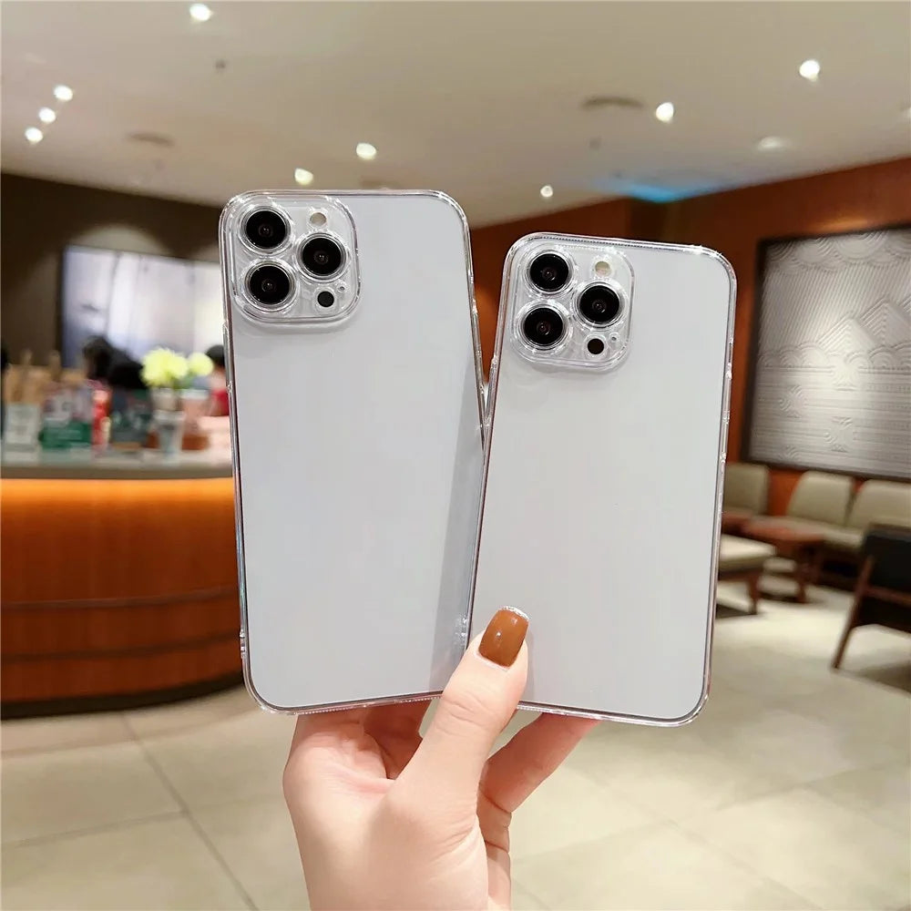For iPhone 15 Pro Phone Case Hard PC Transparent Mobile Phone Cover - 5