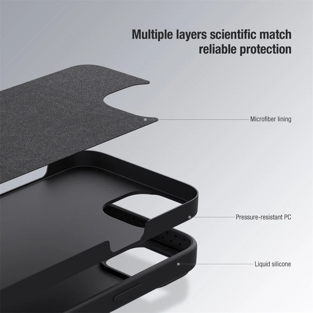 NILLKIN For iPhone 14 Pro 6.1 inch Slide Camera Protection Phone Case Anti-scratch PC + Silicone Cover - Black - 4