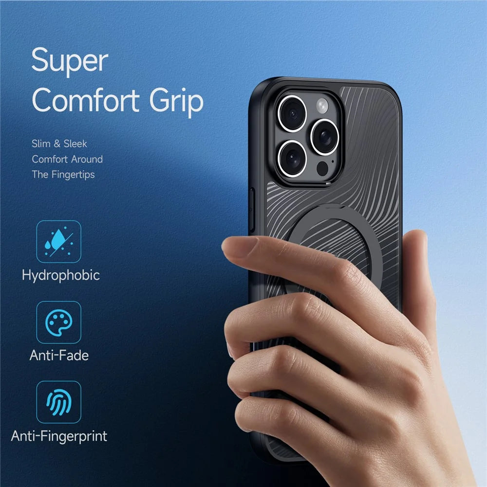 DUX DUCIS Aimo Series for iPhone 16 Pro Max Case Magnetic Kickstand TPU+PC Phone Cover (REACH Certification) - Black - 5
