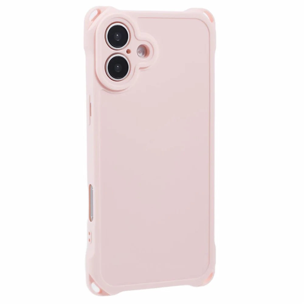 For iPhone 16 Plus Case Reinforced Corner Protection TPU Phone Cover - Pink - 1