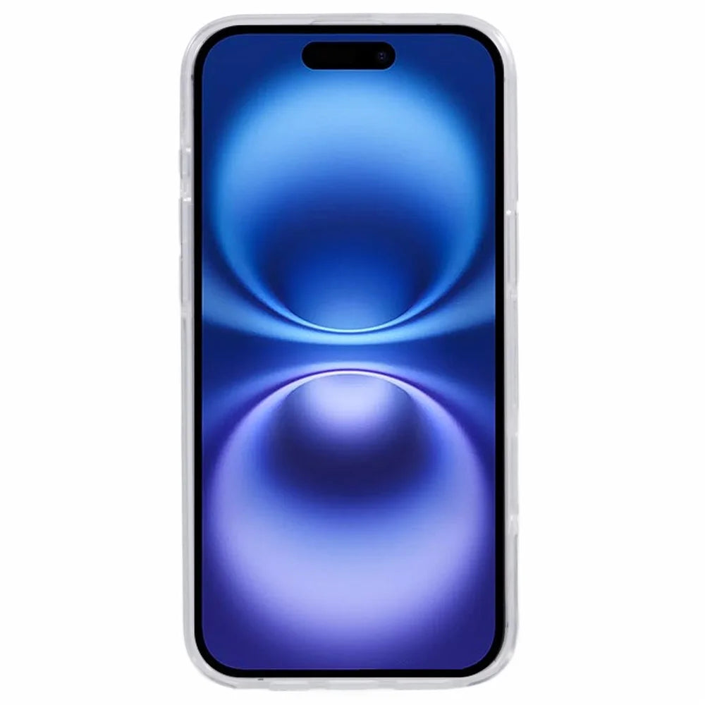 For iPhone 16 Case TPU Frame Clear Acrylic Back Phone Cover with PET Film - 2