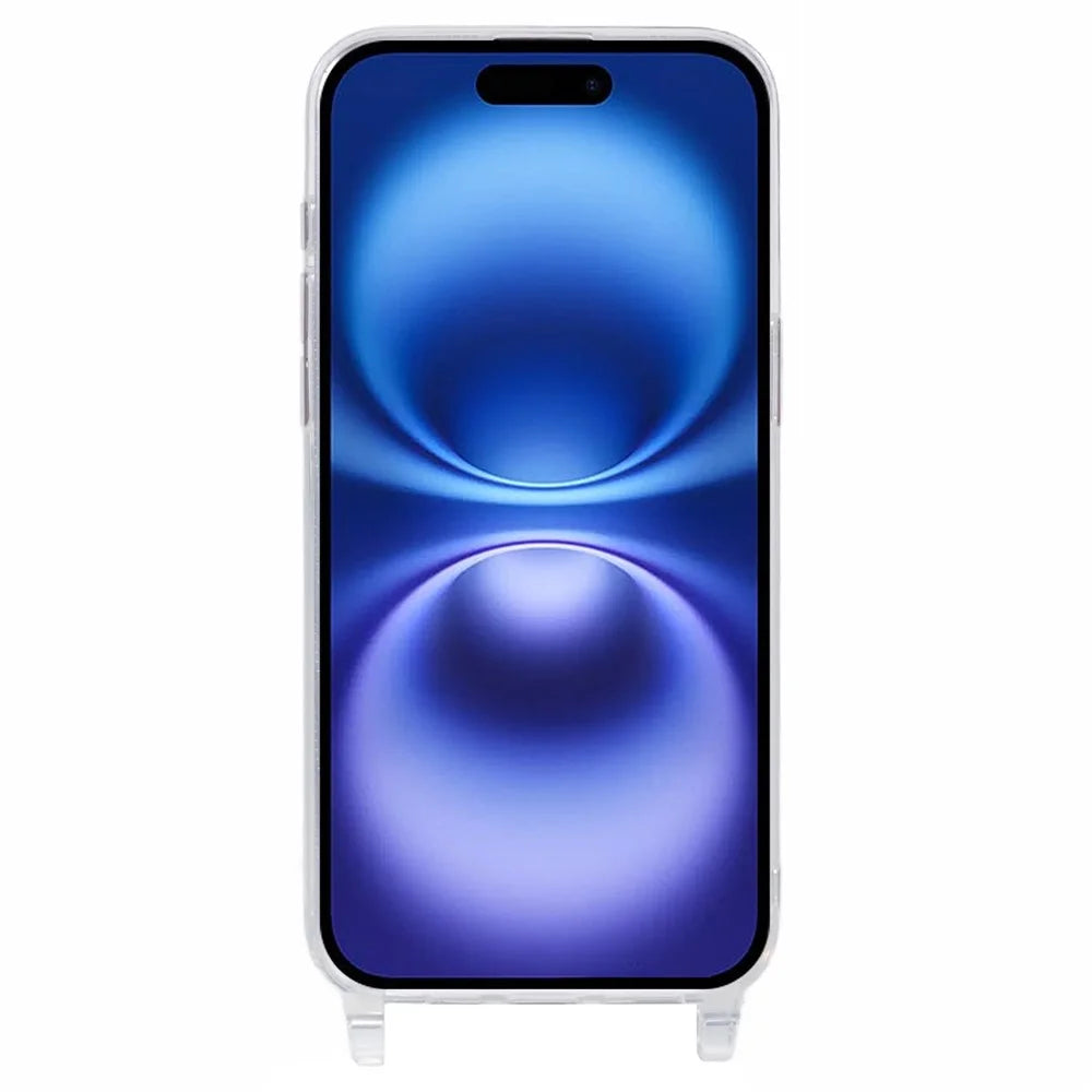 For iPhone 16 Case TPU 1.8mm Clear Phone Cover with Lanyard Holes - 2