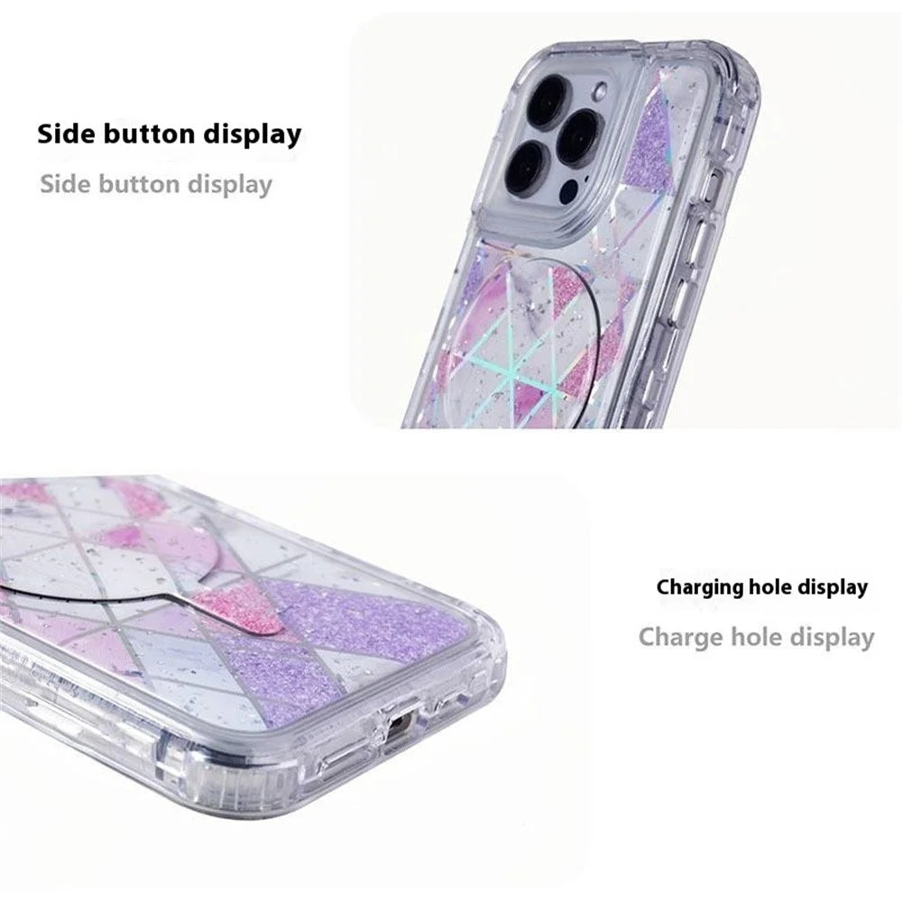 Bulk Purchasing For iPhone 15 Pro Max Case Compatible with MagSafe Electroplated PC+TPU Phone Cover - Style A - 5