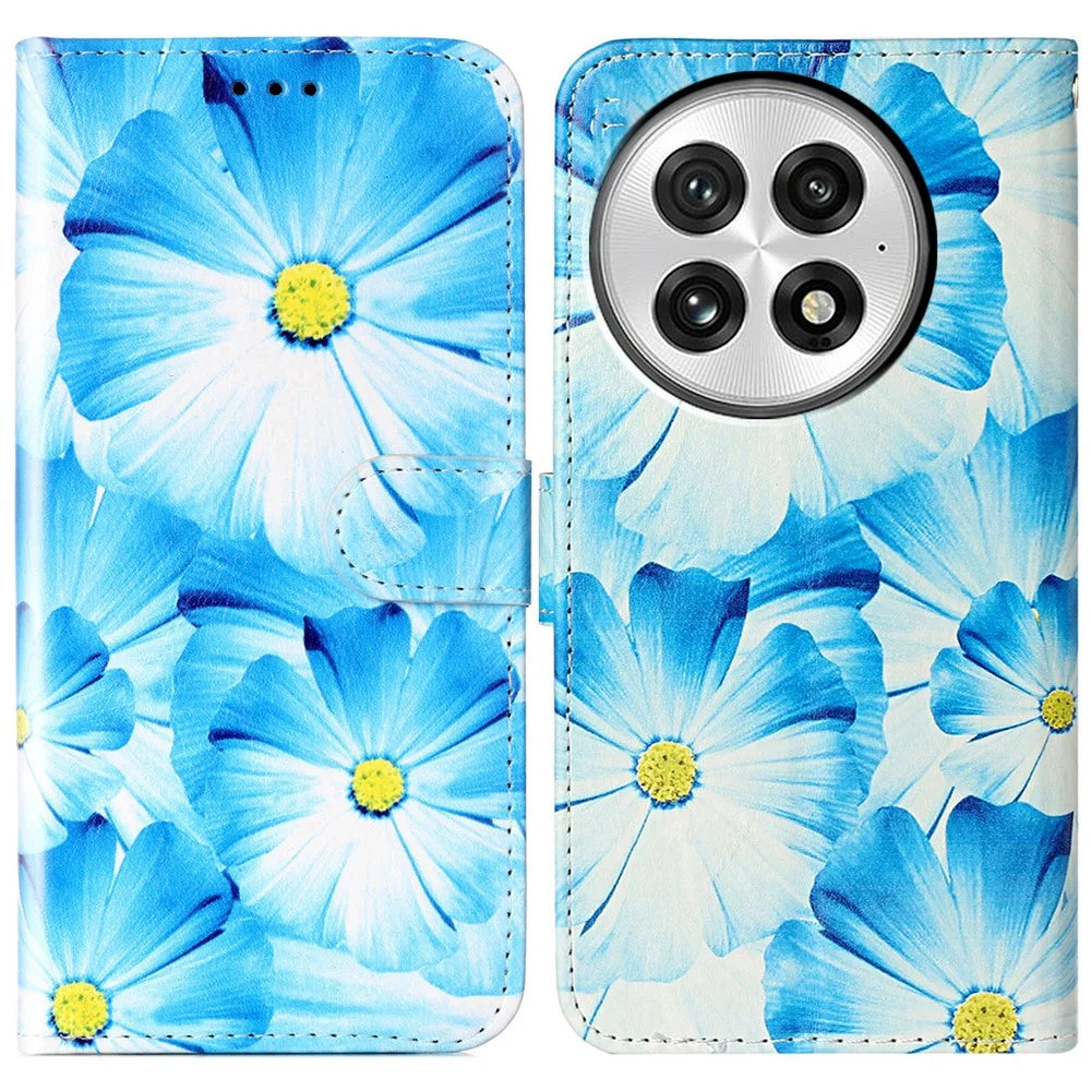 For OnePlus 13 Case Pattern PU Leather Flip Phone Cover - Orchid - 1