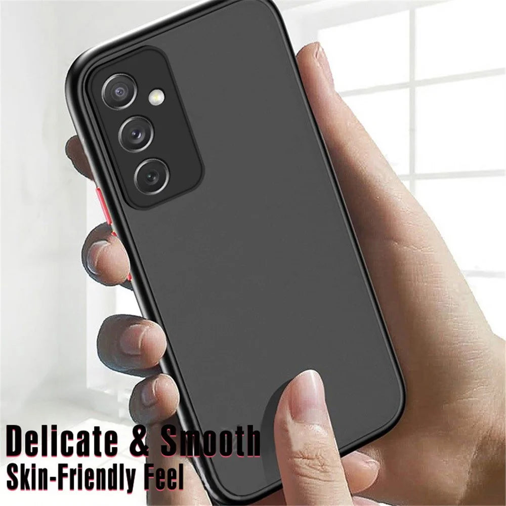 For Samsung Galaxy A55 5G Case TPU + PC Matte Anti Drop Phone Back Cover - Black - 2