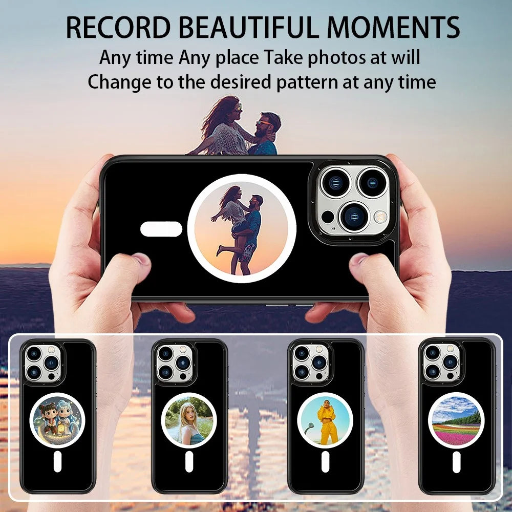 For iPhone 15 Pro Max E-Ink Phone Case Compatible with MagSafe NFC 6-Color TPU + PC Back Cover - 3
