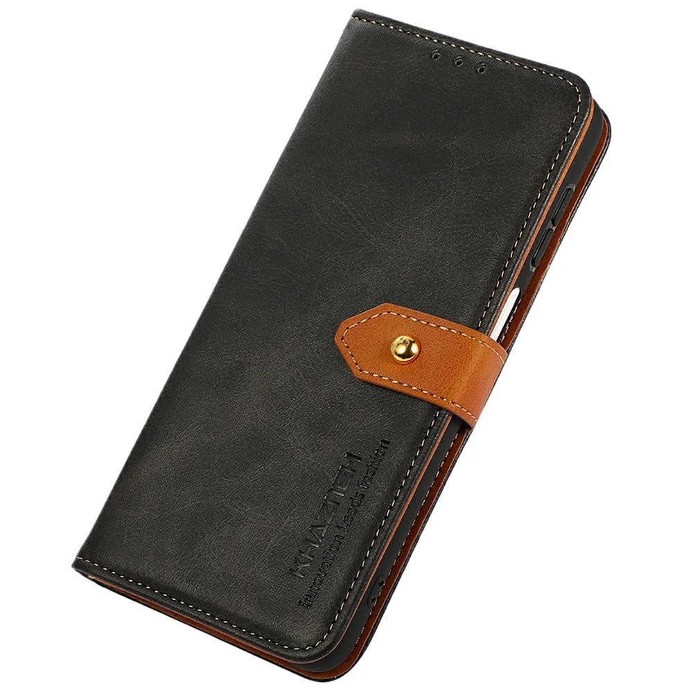 KHAZNEH For iPhone 18 Pro / 17 Pro Wallet Phone Case Stand Leather Flip Cover - Black - 4