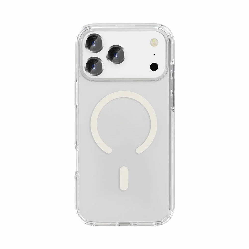For iPhone 17 Pro Magnetic Case Compatible with MagSafe PC + TPU Clear Phone Cover - Transparent - 6