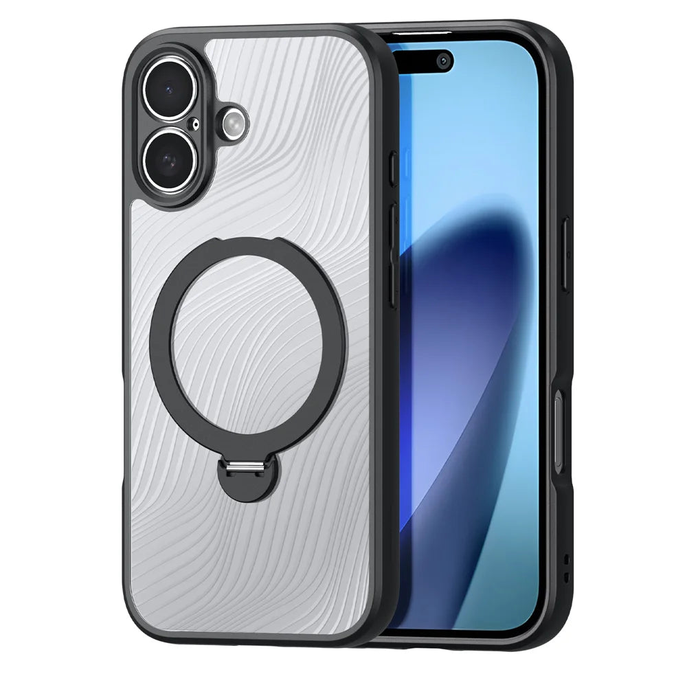 DUX DUCIS For iPhone 17 Case with Kickstand Aimo Series Compatible with MagSafe TPU+PC Phone Cover (REACH Certification) - Black - 1