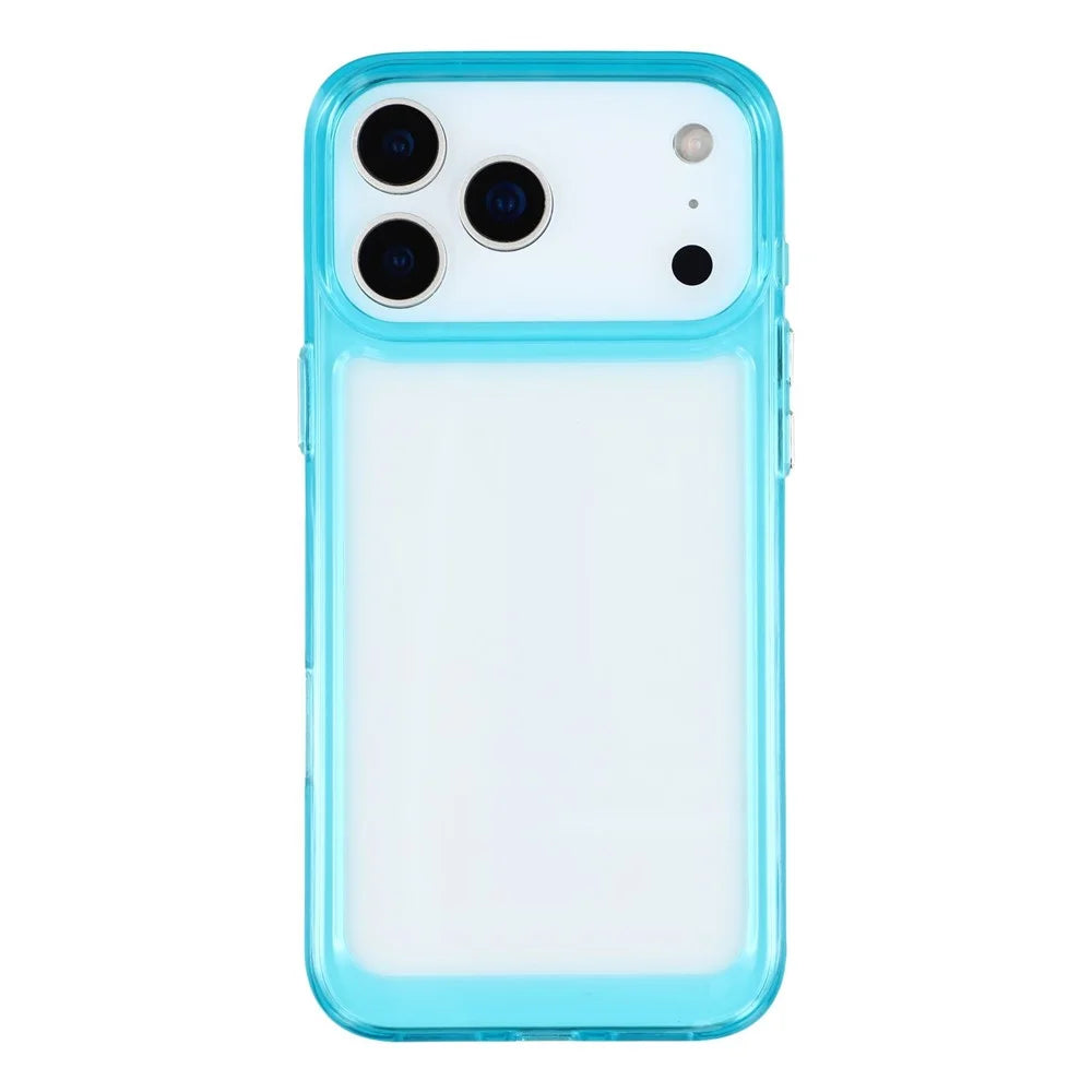 For iPhone 18 Pro Max / 17 Pro Max Cell Phone Case TPU + PC 2.0mm Anti-Scratch Cover - Transparent Blue - 3