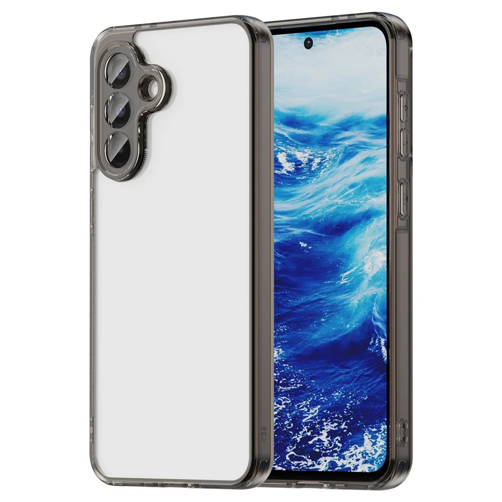 For Samsung Galaxy A56 5G Case TPU + Acrylic Phone Back Cover Anti Yellowing - Black - 1