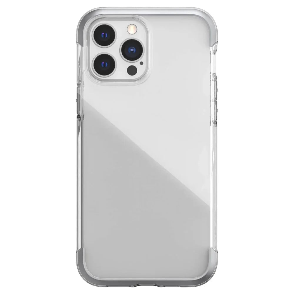 DEFENSE Shockproof Phone Cover for iPhone 14 Pro Air Soft TPU Anti-scratch Phone Case with Aluminum Alloy Corners - Transparent Black - 3