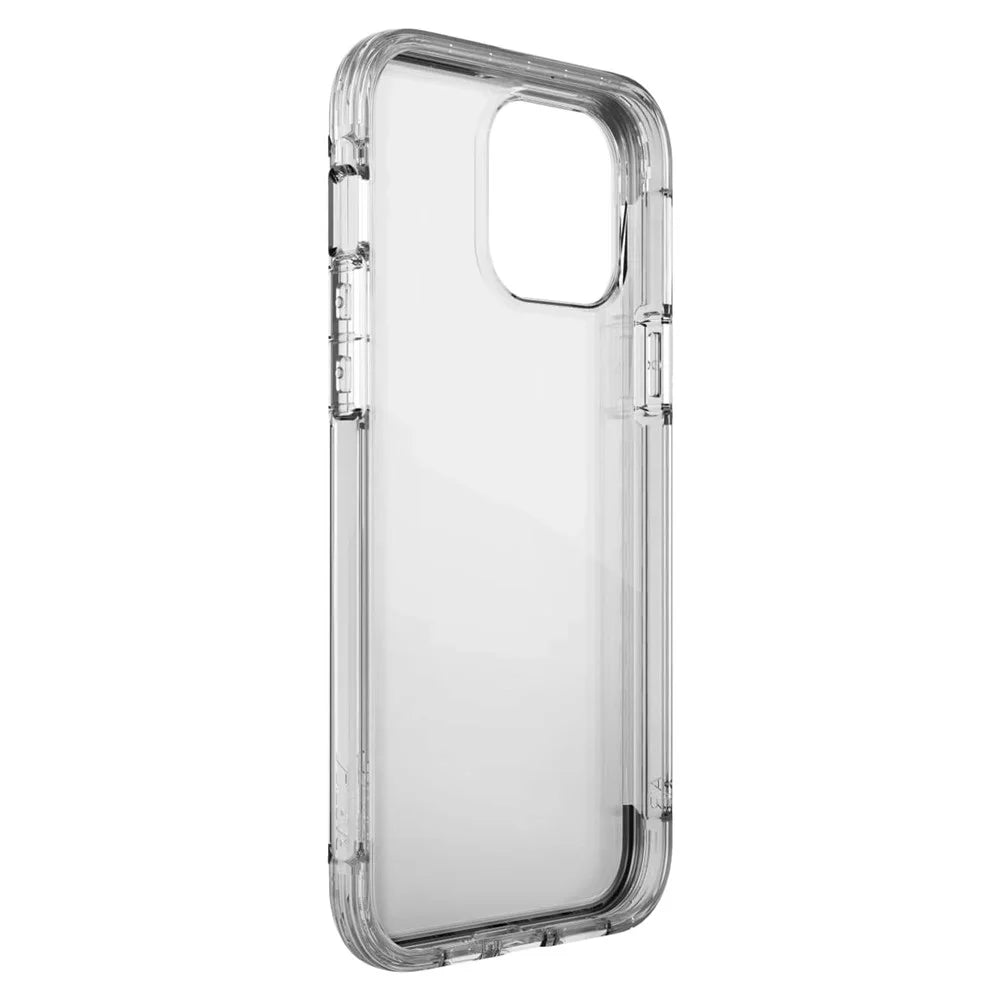 DEFENSE Shockproof Phone Cover for iPhone 14 Pro Air Soft TPU Anti-scratch Phone Case with Aluminum Alloy Corners - Transparent Black - 4