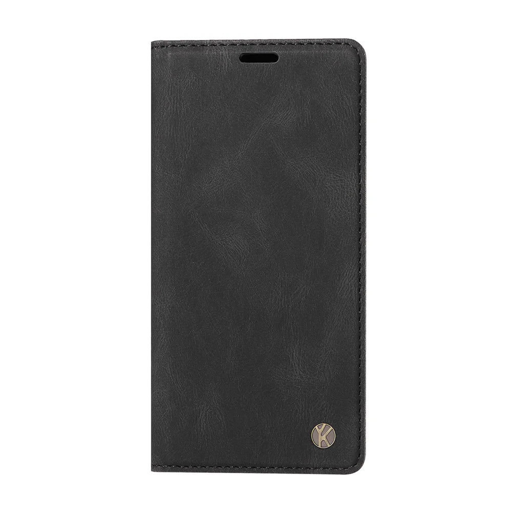 YIKATU For iPhone 18 Pro Max / 17 Pro Max Leather Cover YK-004 Skin-Touch Wallet Phone Cases - Black - 5