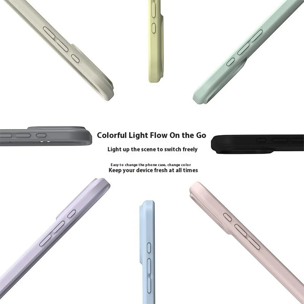 For iPhone 18 Pro / 17 Pro Case Compatible with MagSafe PC + Liquid Silicone Phone Cover - Cream Yellow - 7