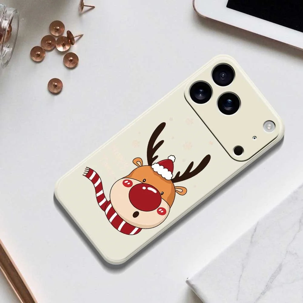 For iPhone 18 Pro Max / 17 Pro Max Case Deer Head Pattern Printing Straight Edge TPU Phone Back Cover - Green - 6