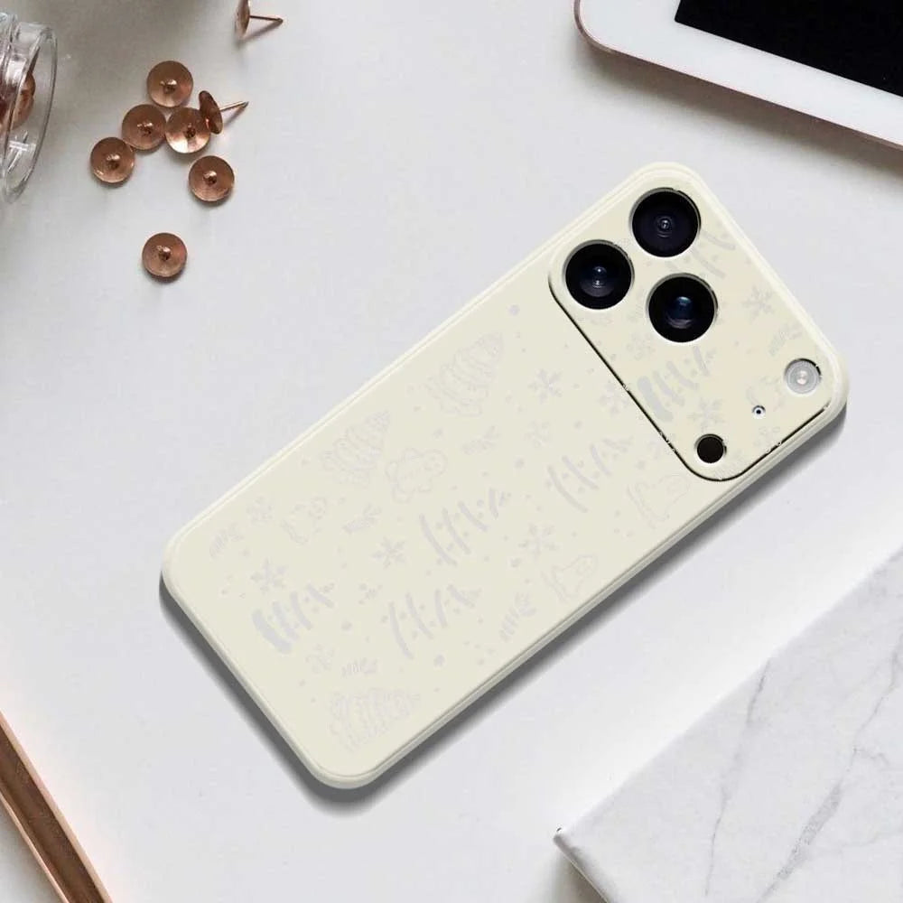 For iPhone 18 Pro / 17 Pro Case Snowflake Gingerbread Pattern Printing Straight Edge TPU Phone Back Cover - Green - 6