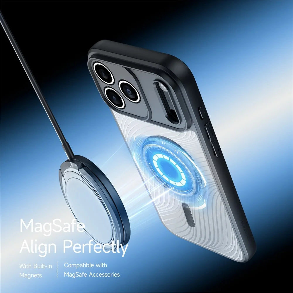 DUX DUCIS Aimo Series For iPhone 17 Pro Max Magnetic Case Compatible with MagSafe TPU + PC Phone Cover (REACH Certification) - Black - 4